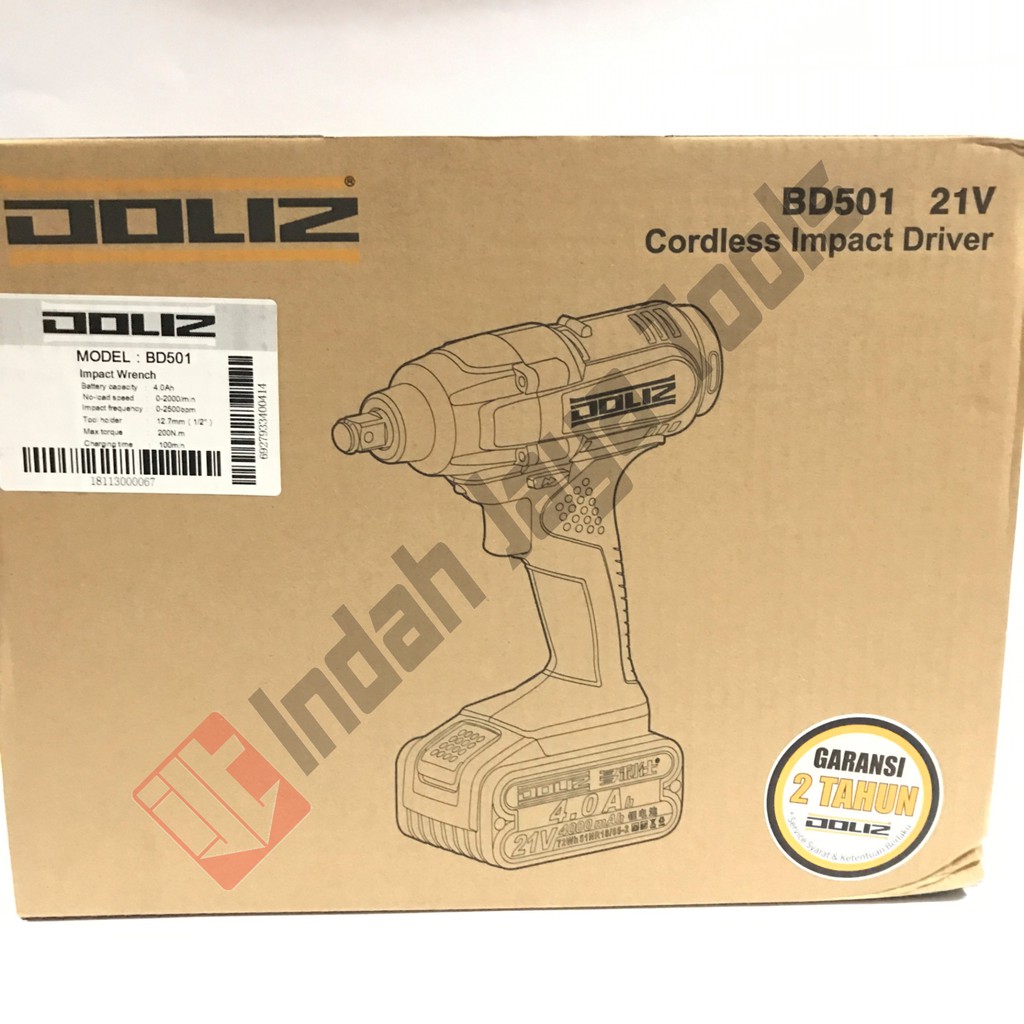 DOLIZ BD501 Cordless Impact Wrench Bor Cordless Drill 21V