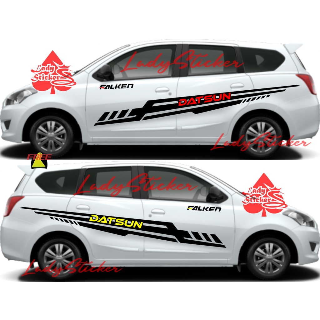 CUTTING STICKER DATSUN STIKER STICKER MOBIL DATSUN GO PLUS PANCA 3 BARIS SPORT