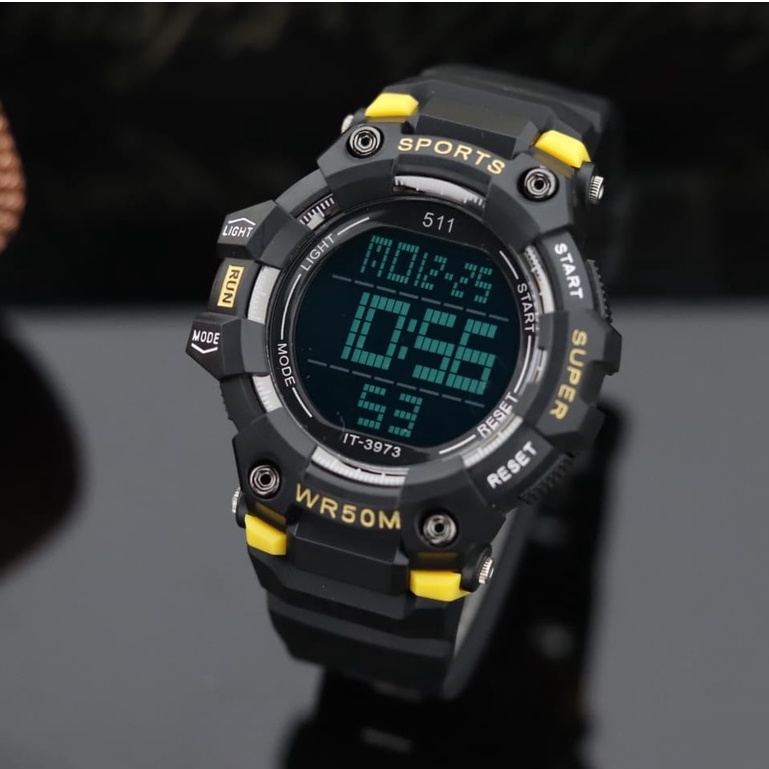 BISA COD✅Jam tangan Pria - Jam tangan sport Digital anti air Free batrai