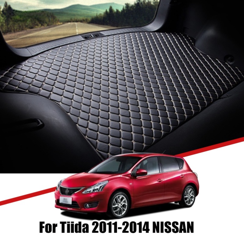 Matras Bagasi Mobil Bahan Kulit Premium Untuk Nissan Tida C12 2011-2014