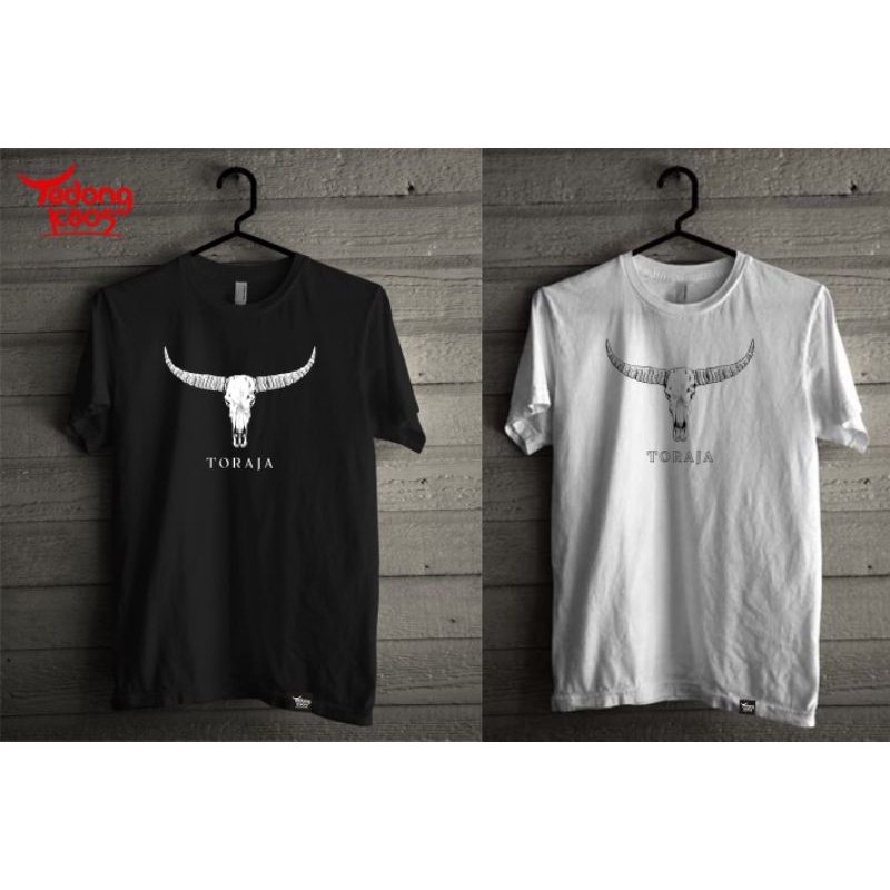 Kaos Toraja (tanduk tedong)