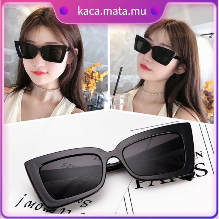 Kacamata Wanita Korea Kacamata Persegi Panjang Trend Star Sunglasses