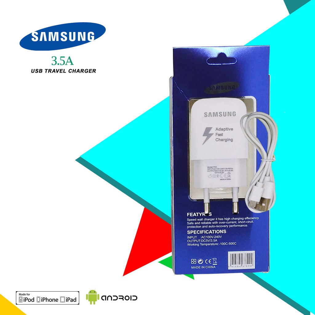 Charger Casan Samsung Oppo Xiami Vivo ASUS USB 2,4A + Kabel Kualitas Original