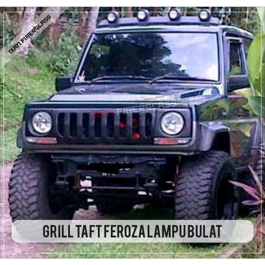 grill taft feroza lampu bulat murah aksesoris eksterior grill taft feroza   grill taft gt lampu bula