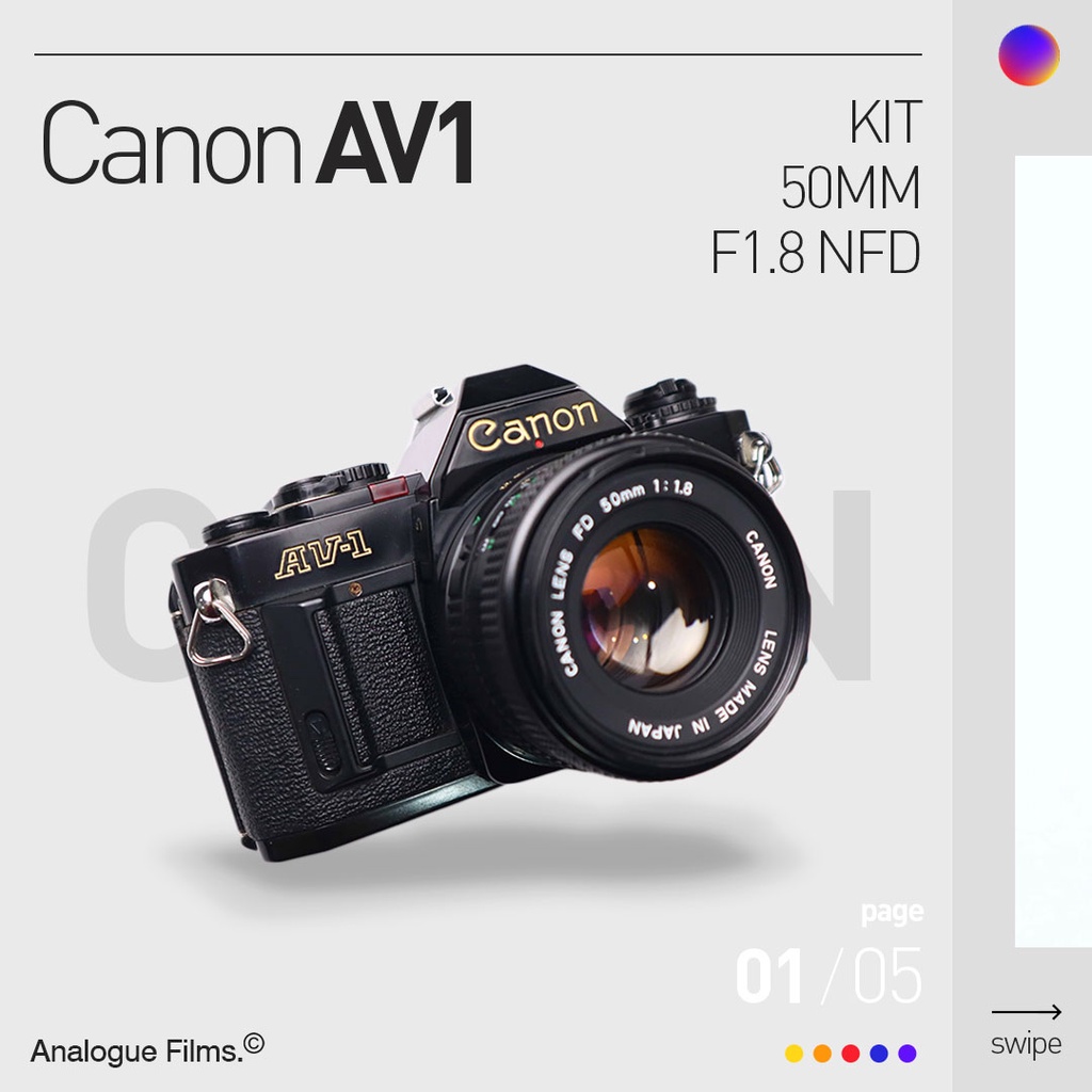 Kamera Analog SLR Canon AV-1 Black Mulus Normal 
