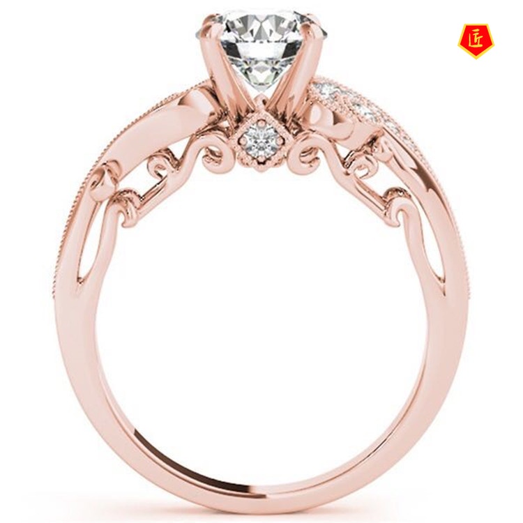 [Ready Stock]Fashion Elegant Micro Inlaid with Diamond Ring