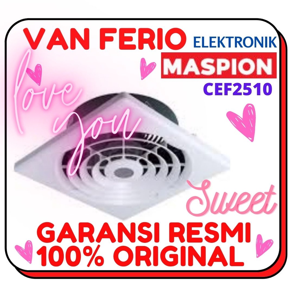 Hexos Plafon / Kipas Hisap Maspion 10 inci CEF2510 / CEF 2510 GARANSI