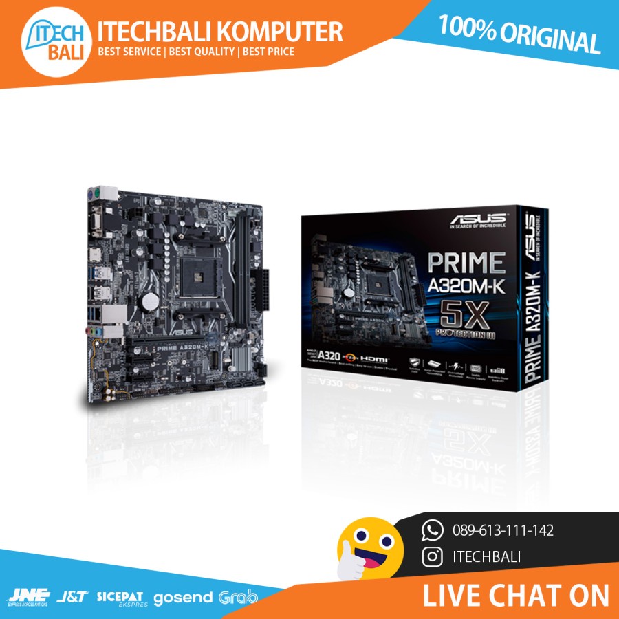 Motherboard ASUS Prime A320M-K AM4,Ddr4 | ITECHBALI