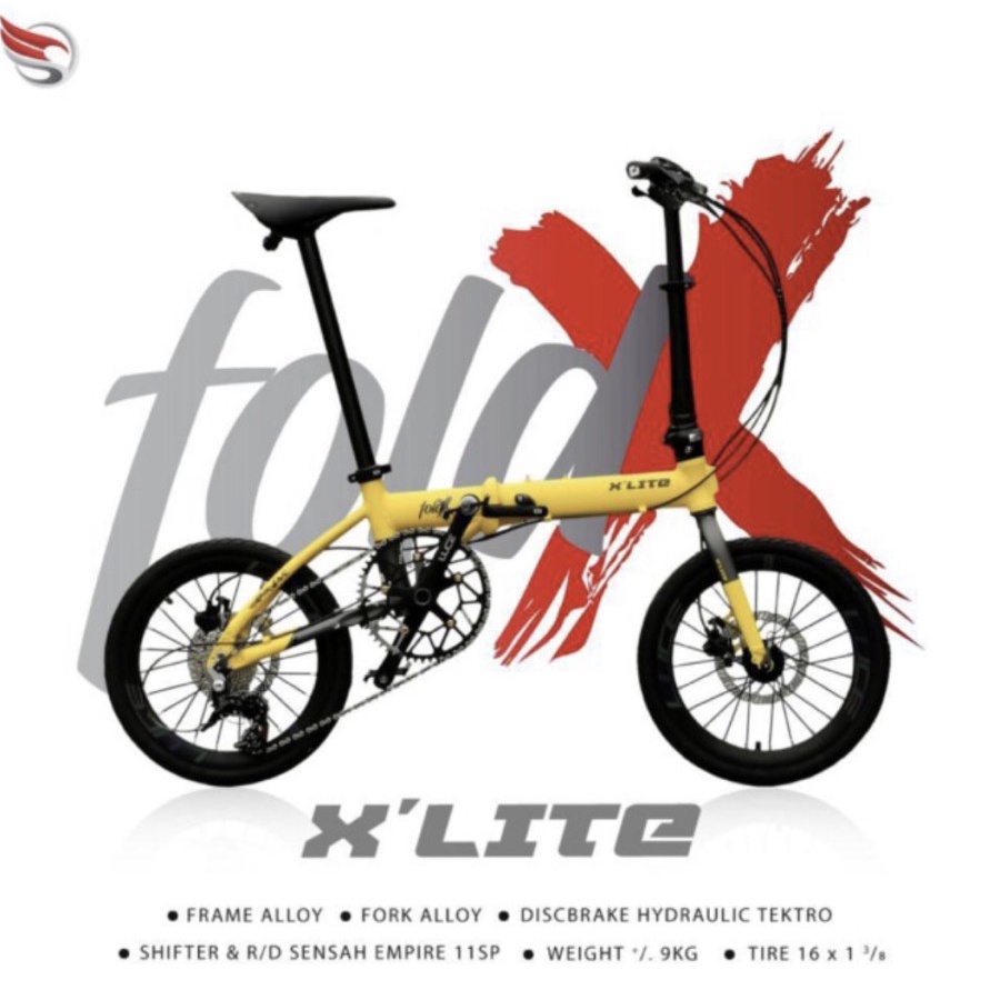 Sepeda Lipat FoldX XLite 16 inch 349 10 Speed Garansi SNI Murah Termurah-2
