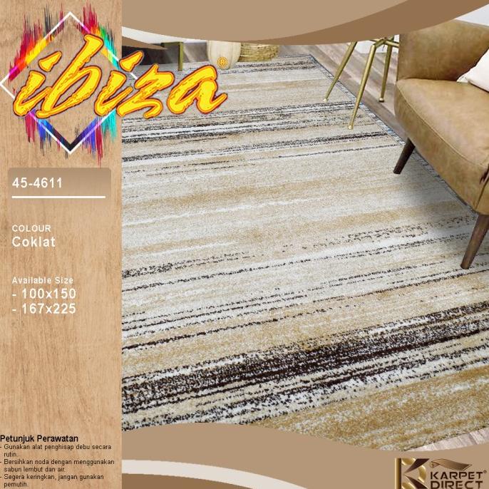 [Karpet Direct] Ibiza Karpet (Coklat) 100x150 cm - Kode 45-4611