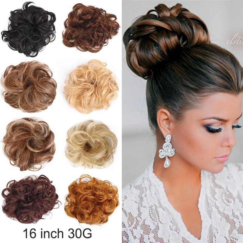 Cod 30g 24 Color Messy Bun Hair Extensions Hair Piece Bun Tail
