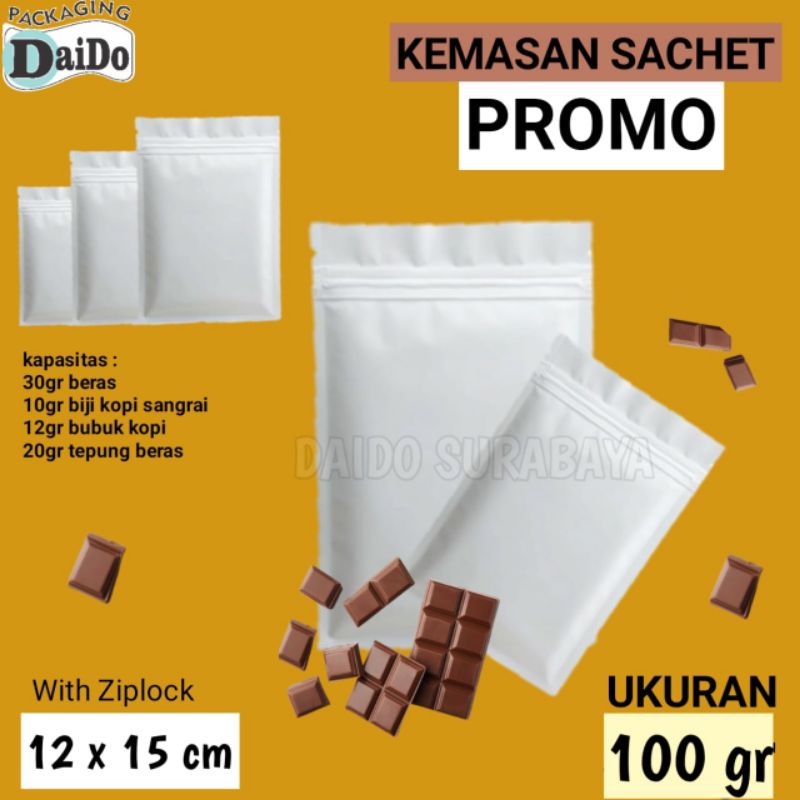 Kemasan Aluminium Foil Sachet 12cm×15cm Warna Flat Bottom Ziplock Bag