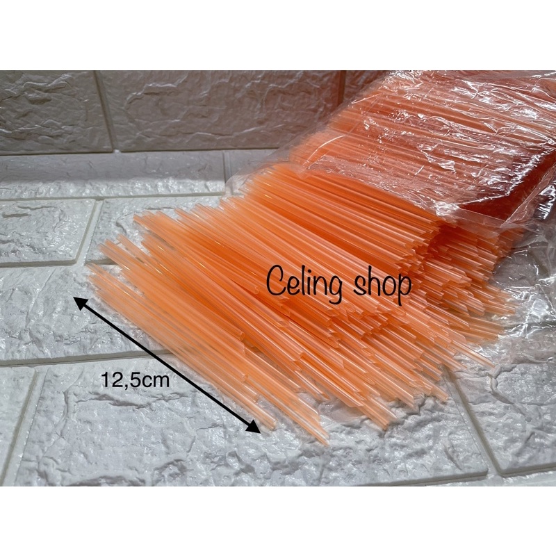 Luxelane_Shop Sedotan Plastik Aqua 4Mm Pendek Kecil Mini Warna Es Minuman