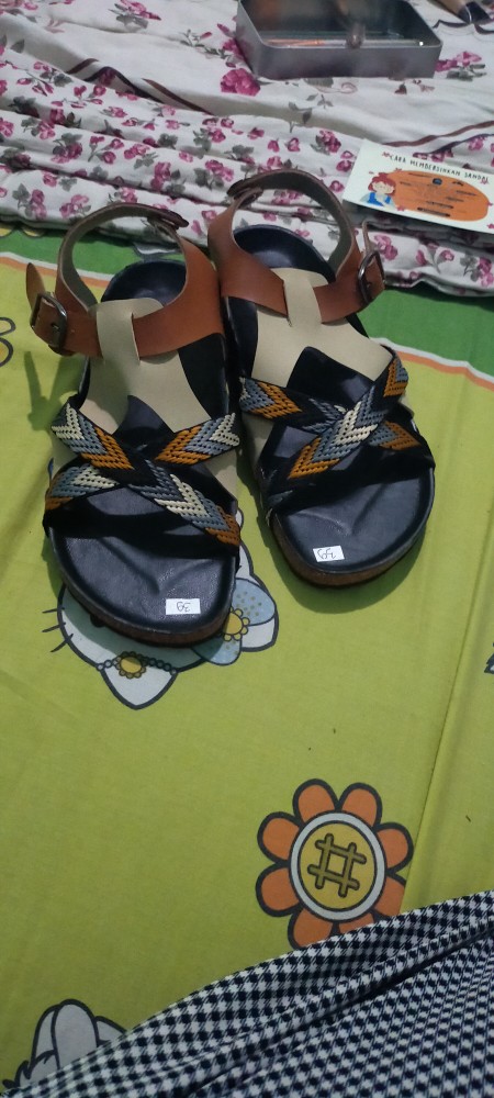 Sandal Tali Yuan Gradasi Coklat Mix Tali