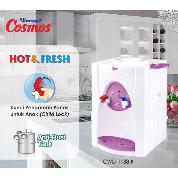 Dispenser cosmos CWD 1138 hot dan fresh MURAH BANGET / GARANSI RESMI