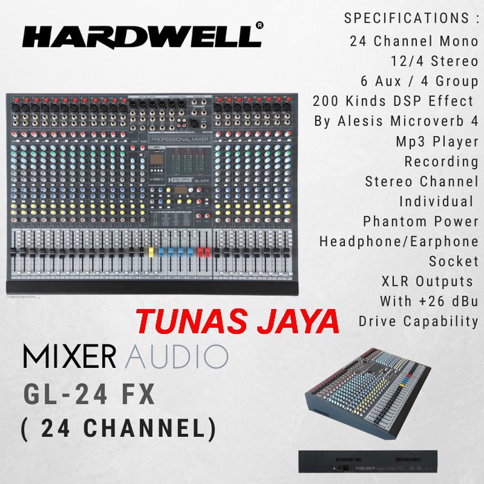 Mixer HARDWELL GL 24 FX ORIGINAL 24 Channel