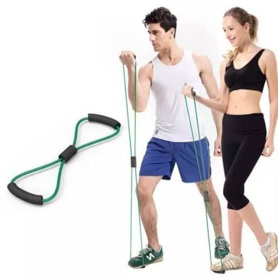 TY12- Resistance Band 8 Shape Tali Expander Elastic Rope Yoga Gym