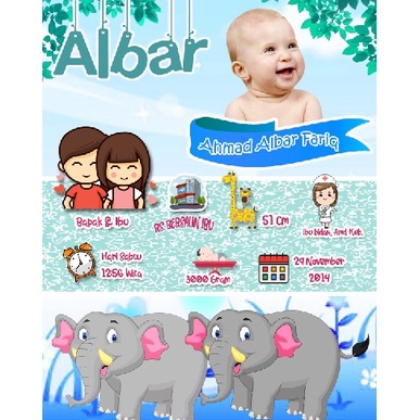 Paket Template Cover Biodata Bayi BIOBABY Lucu Model Terbaru PSD Usaha Percetakan Multimedia Termurah Terlaris NP8