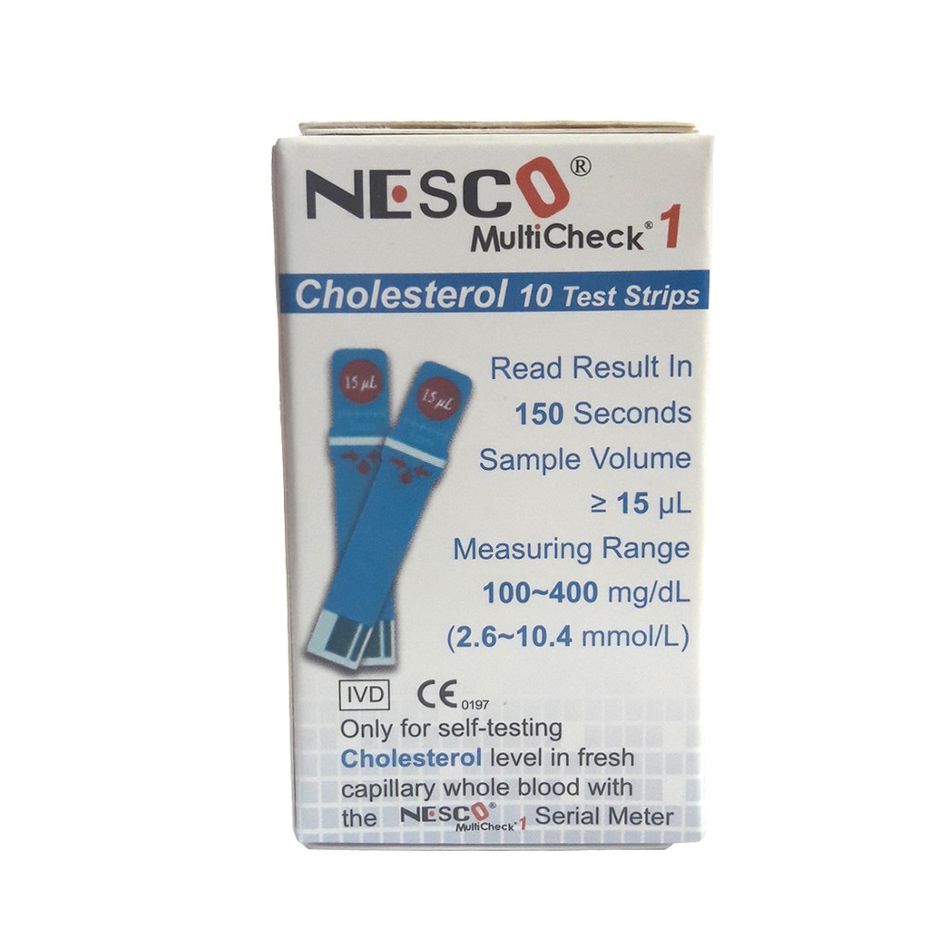 Nesco Strip Cholesterol (10s), Strip untuk cek KOLESTEROL TUBUH 10pcs/btl (Strip Alat N-01)