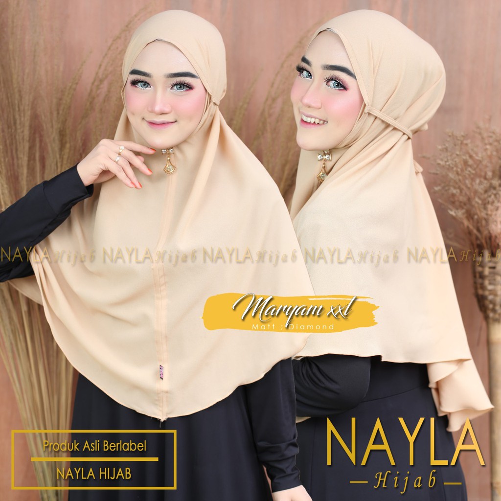BERGO MARYAM JUMBO XXL/HIJAB SIMPLE ORIGINAL NAYLA HIJAB-CREAM