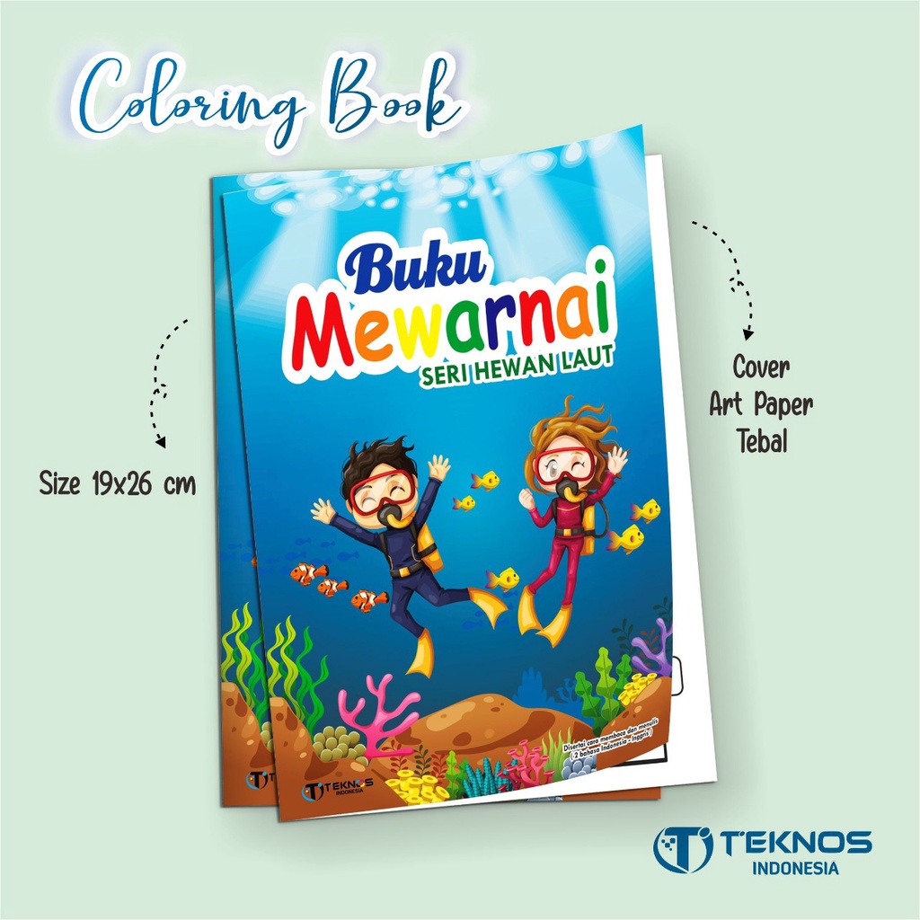 

BUKU EDUKASI MEWARNAI - BUKU MEWARNAI SERI HEWAN LAUT - BUKU ANAK PAUD TK