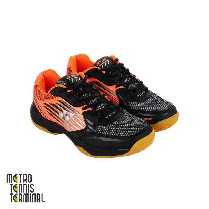 Yonex 777 Badminton Shoes Sepatu Bulutangkis Original - Black Orange