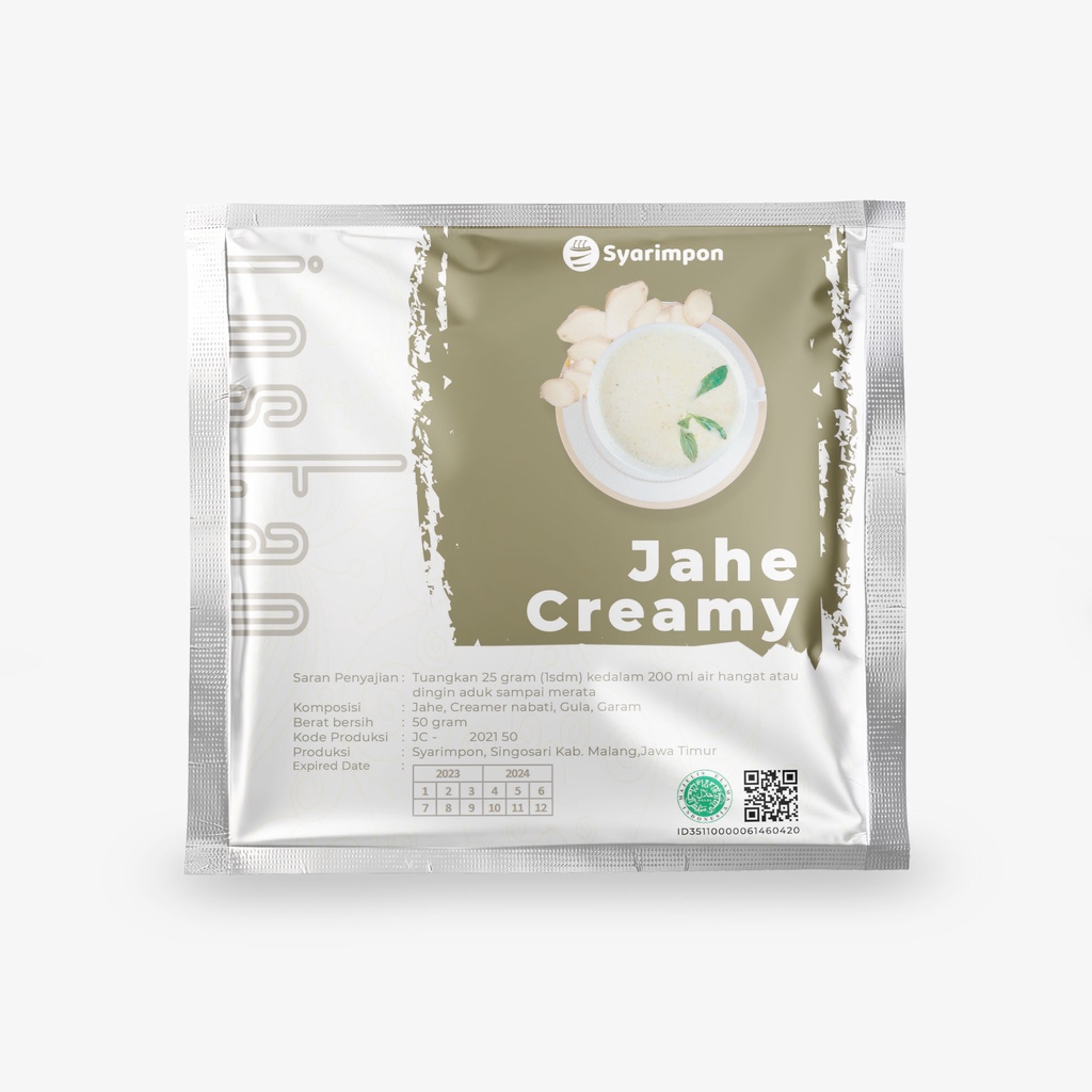 

Syarimpon, Sari Jahe Creamy , Bubuk Instan,50gram
