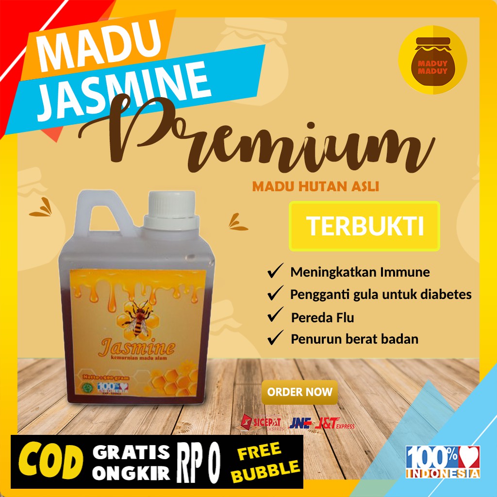 

Madu Jasmine Madu Murni Multiflora Penggemuk badan Penambah Nafsu Makan Asli Hutan Sumbawa 500 gram