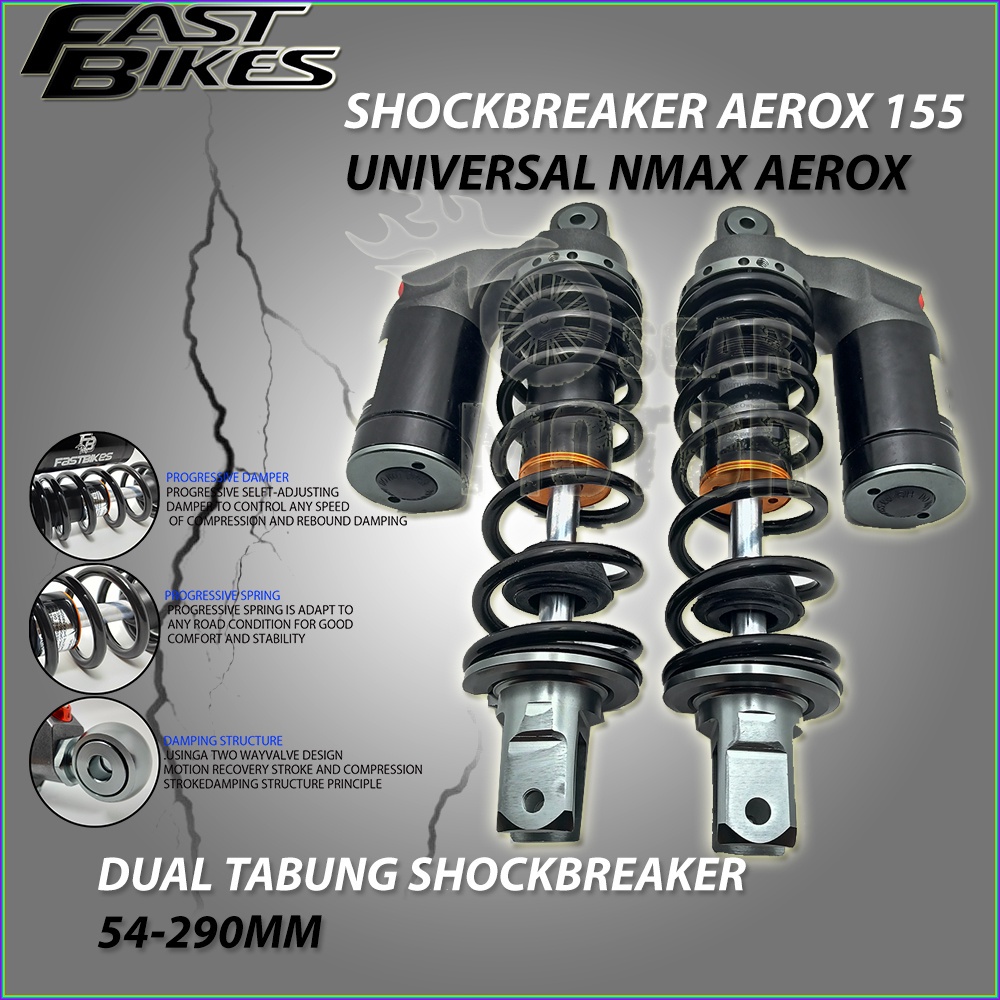 FASTBIKES SHOCKBREAKER AEROX155 NMAX NVX DUAL TABUNG ATAS NEW SHOCKPER motor