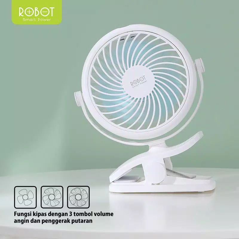 KIPAS MINI FAN ROBOT RT-BF10 MINIFAN ASLI GARANSI RESMI 100% BARU ORIGINAL ROTATING 760 PORTABLE