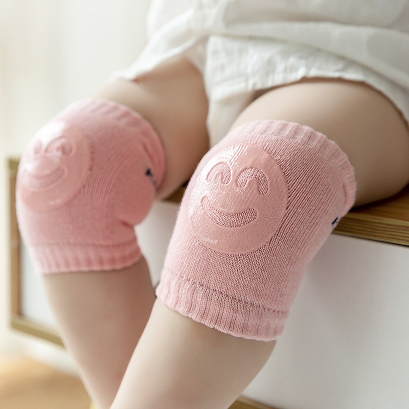 HIPPO LAND Pelindung Lutut Anak Bayi Anti Slip /Baby Kneepad / Knee Protector Kaos Kaki/Wajah tersenyum berlutut 109