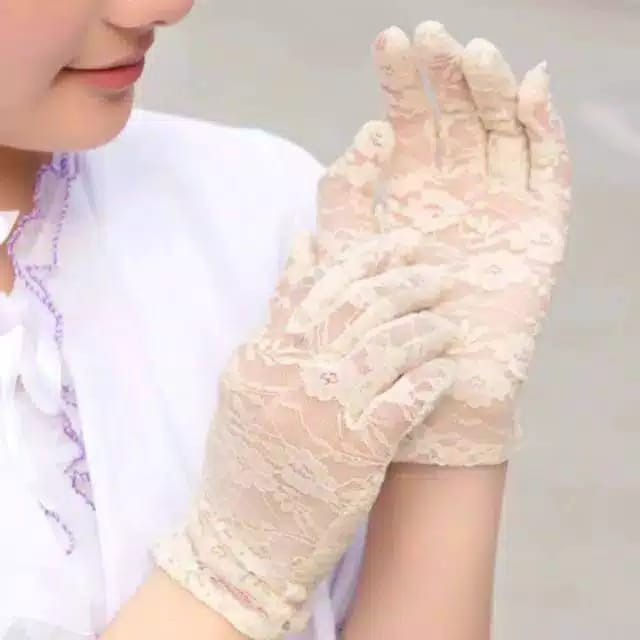 (STP-02) Sarung tangan pengantin bahan lace (STP-02) IMPORT  BRIDAL WEDDING GLOVES IMPORT