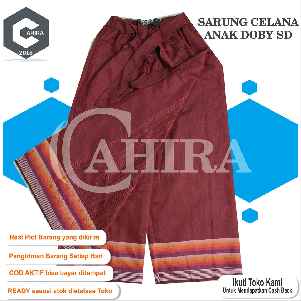 SARUNG CELANA DOBY ANAK SD PANJANG CELANA 75CM