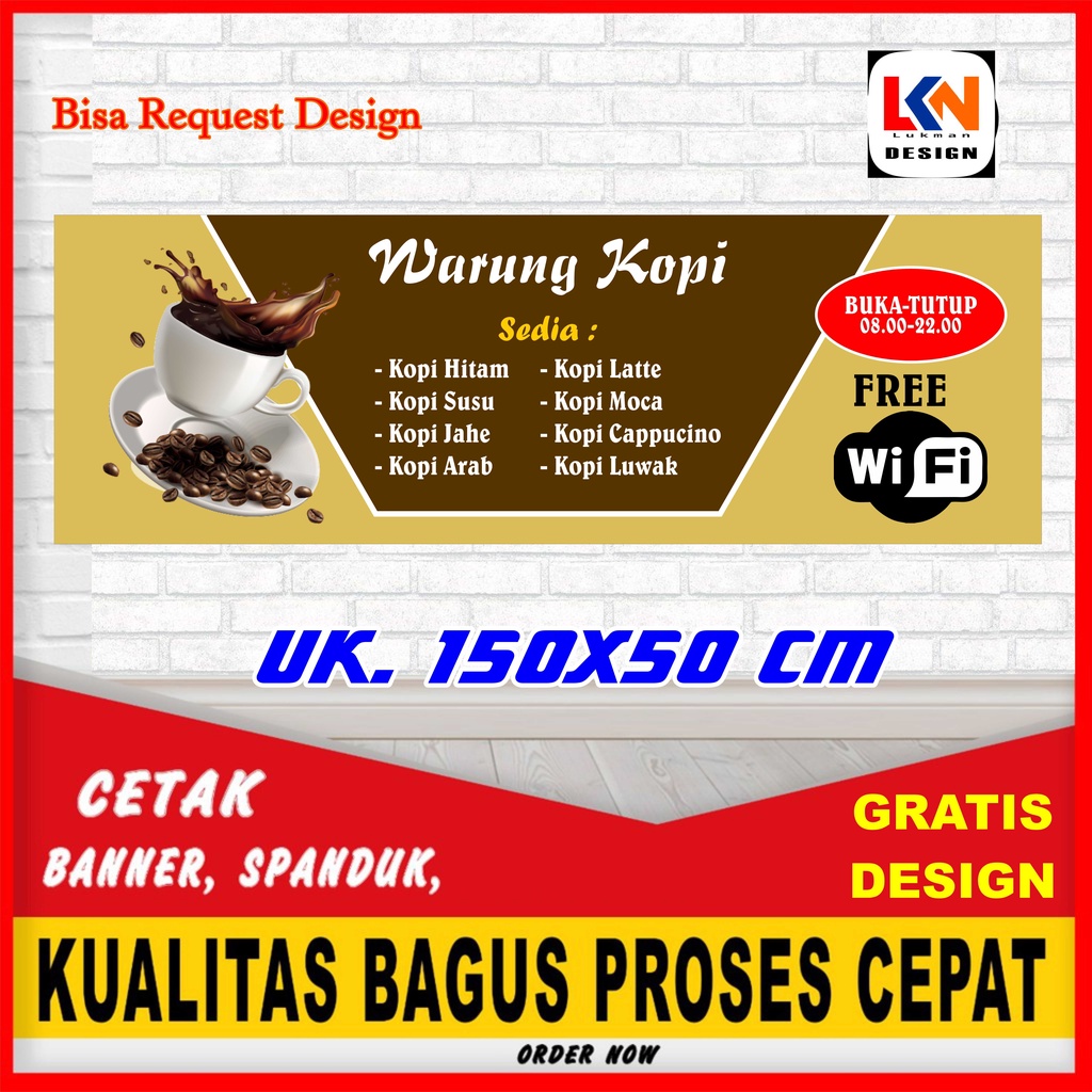 Jual Banner Spanduk Warung Kopi | Shopee Indonesia