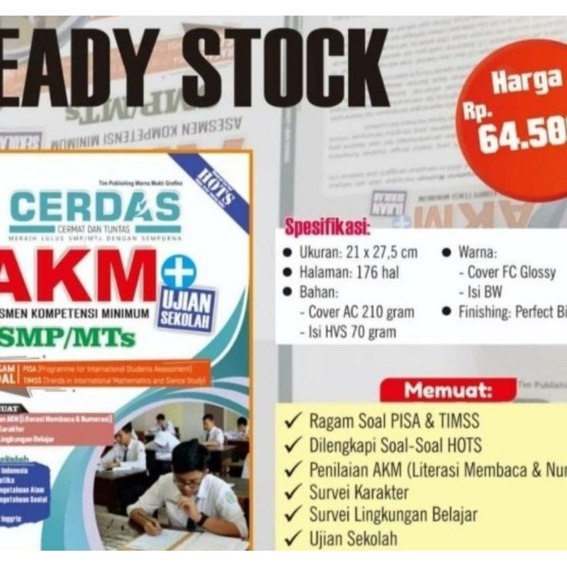 ORI buku cerdas AKM untuk SMP kelas 8 edisi terbaru