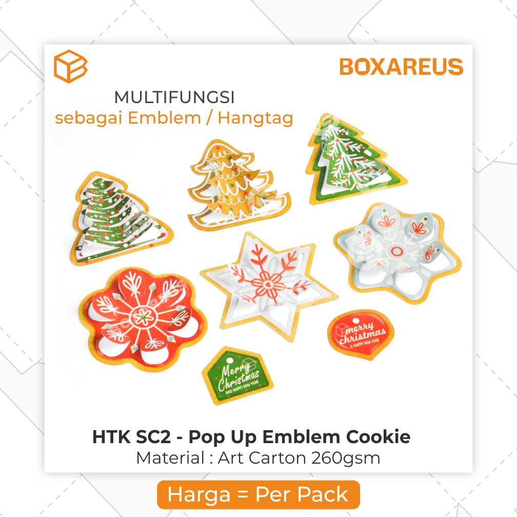 Hang Tag Natal Gantungan Christmas Hangtag Hiasan Parsel | HTK SC2