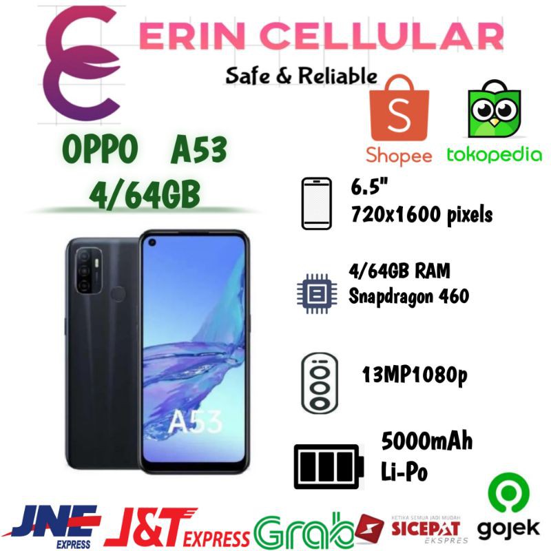 OPPO A53 4/64GB GRS RESMI OPPO 1THN - Black, Hijau & Blue-4