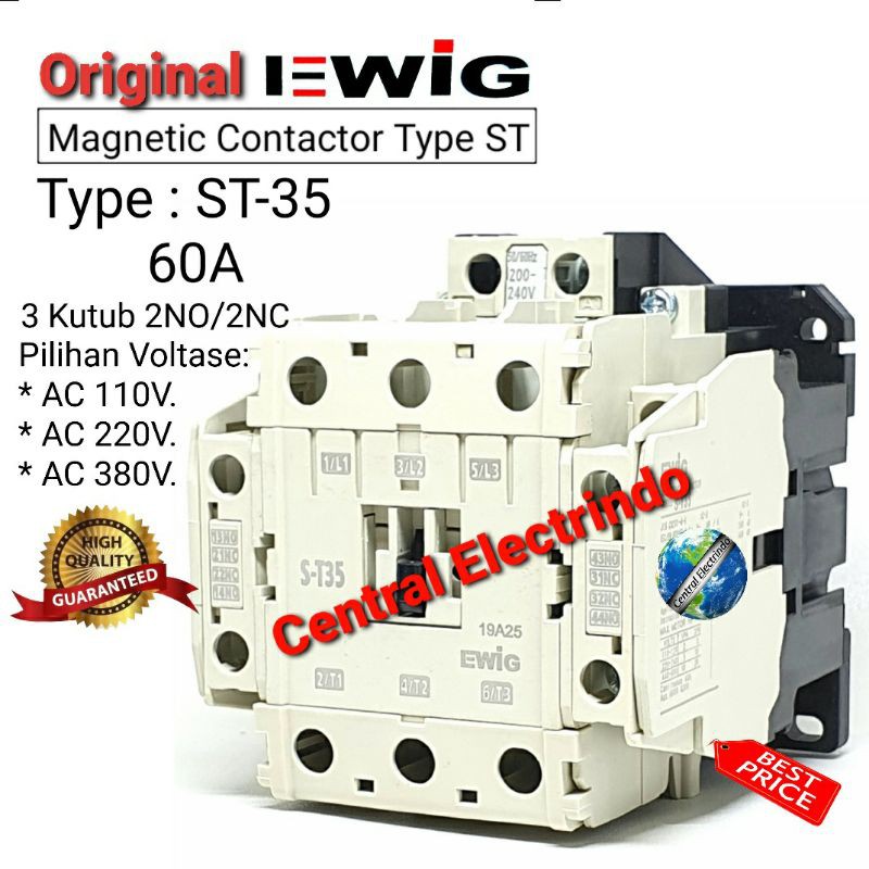 Magnetic Contactor ST-35 AC 220V EWIG.