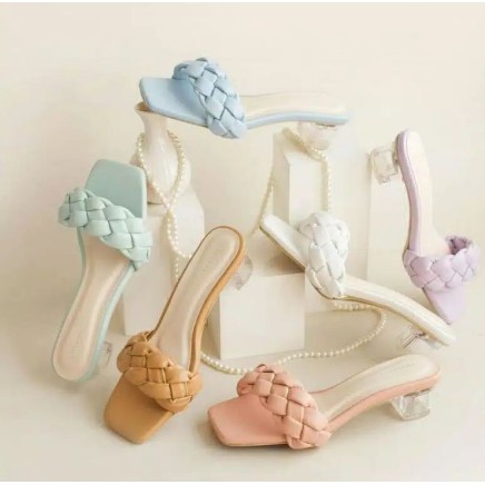 SANDAL WANITA HAK KEPANG / HAK KACA