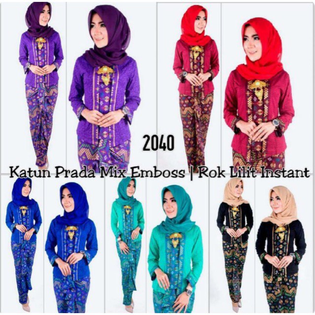 Batik cewek 2040 setelan wanita kebaya modern baju baju pesta baju kondangan rok lilit busana muslim