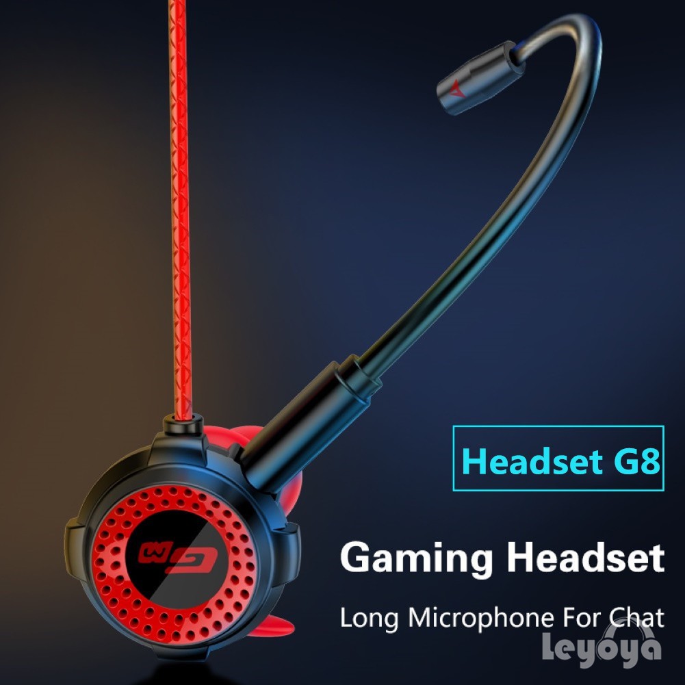 Headset Gaming PUBG Leyoya Bass  Noise Cancelling dengan Dual Mic Mobile Earphone