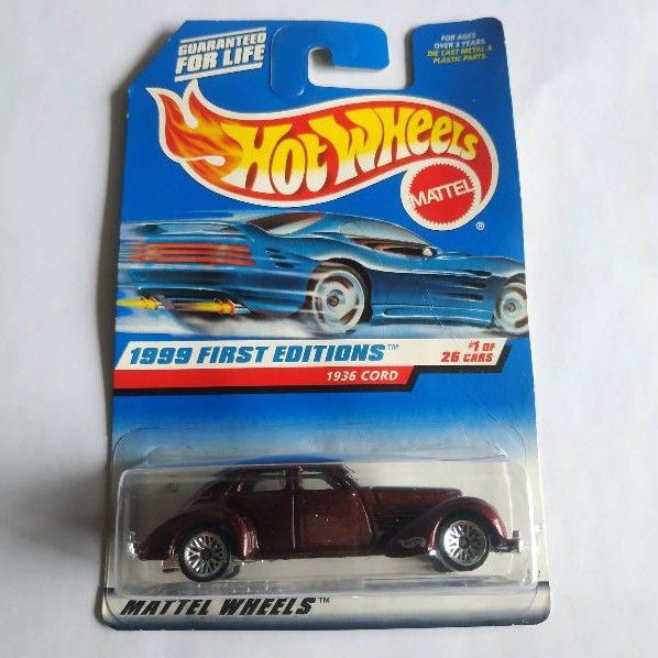 hotwheels hot wheels 1936 cord merah maroon 1999 first editions