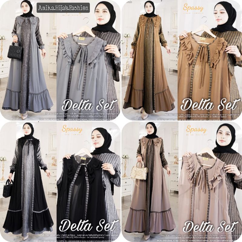 DELTA SET ORIGINAL BY SPASSY. GAMIS DRESS MAXY WANITA TERBARU DRESS PREMIUM PRODUK BERLABEL
