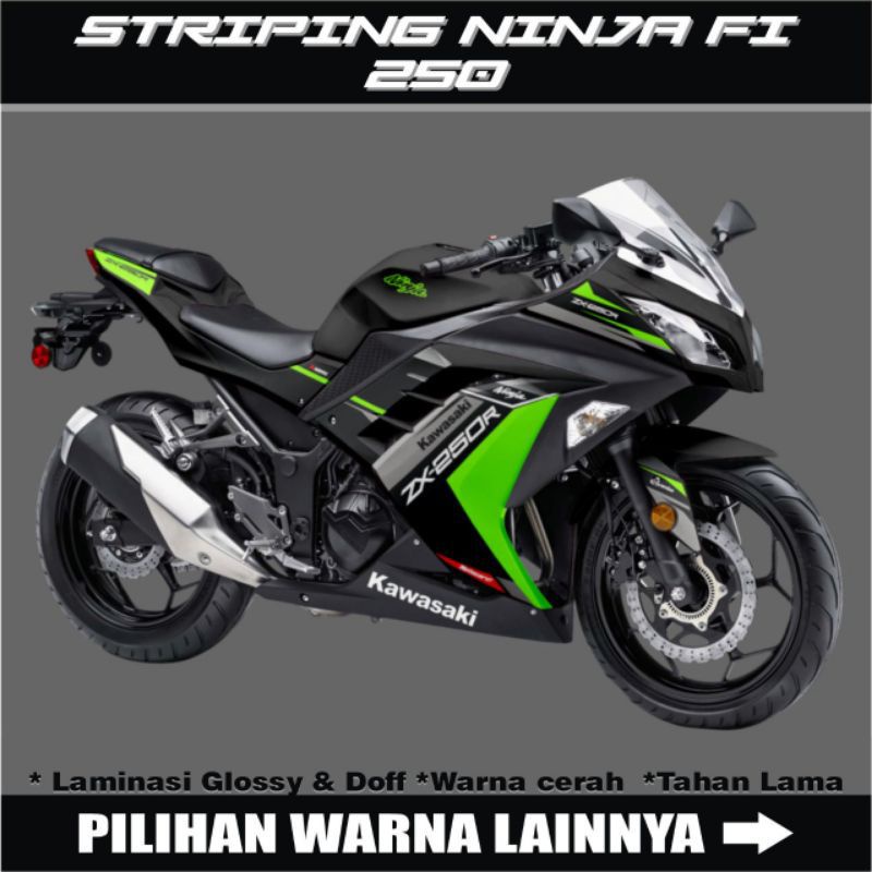 Decal Striping Motor Ninja 250Fi Old / Decal Stiker Kawasaki Ninja 250 Fi Old / Lis Stiker Semi Full