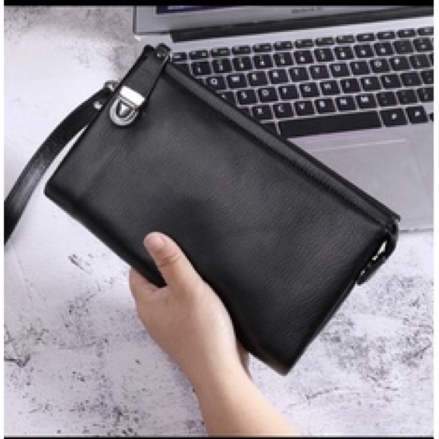 Clutch Kulit asli Tas Handbag tangan Pria/Wanita kulit super