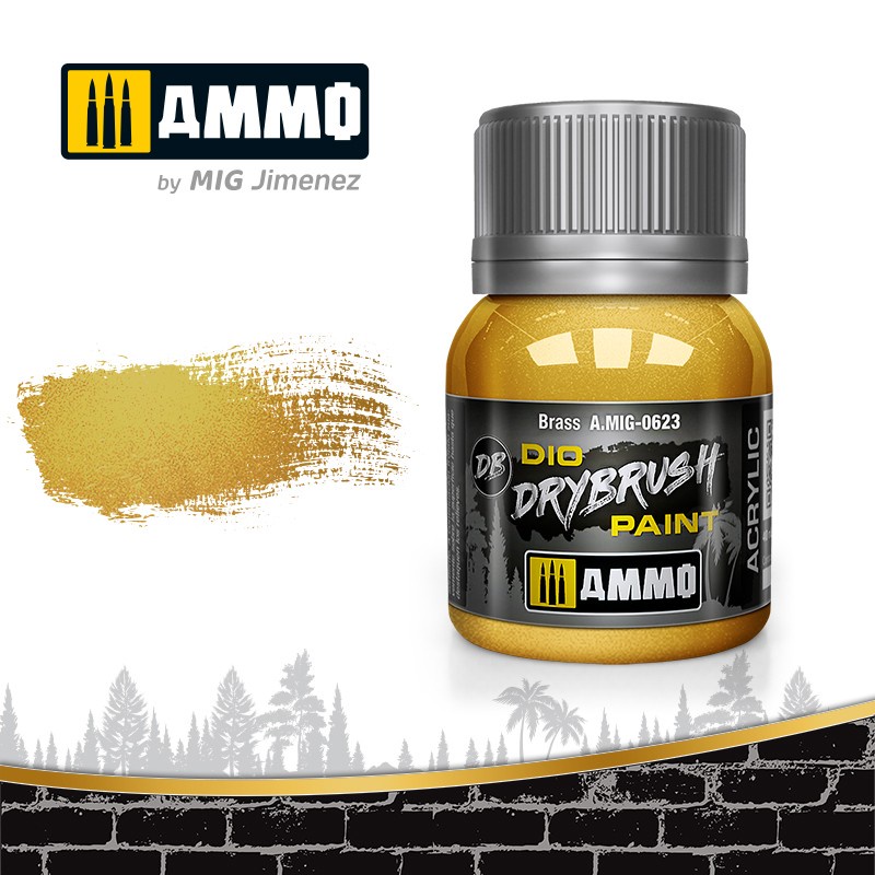 

AMIG0623 Drybrush : Brass (40ml jar) Ammo Mig