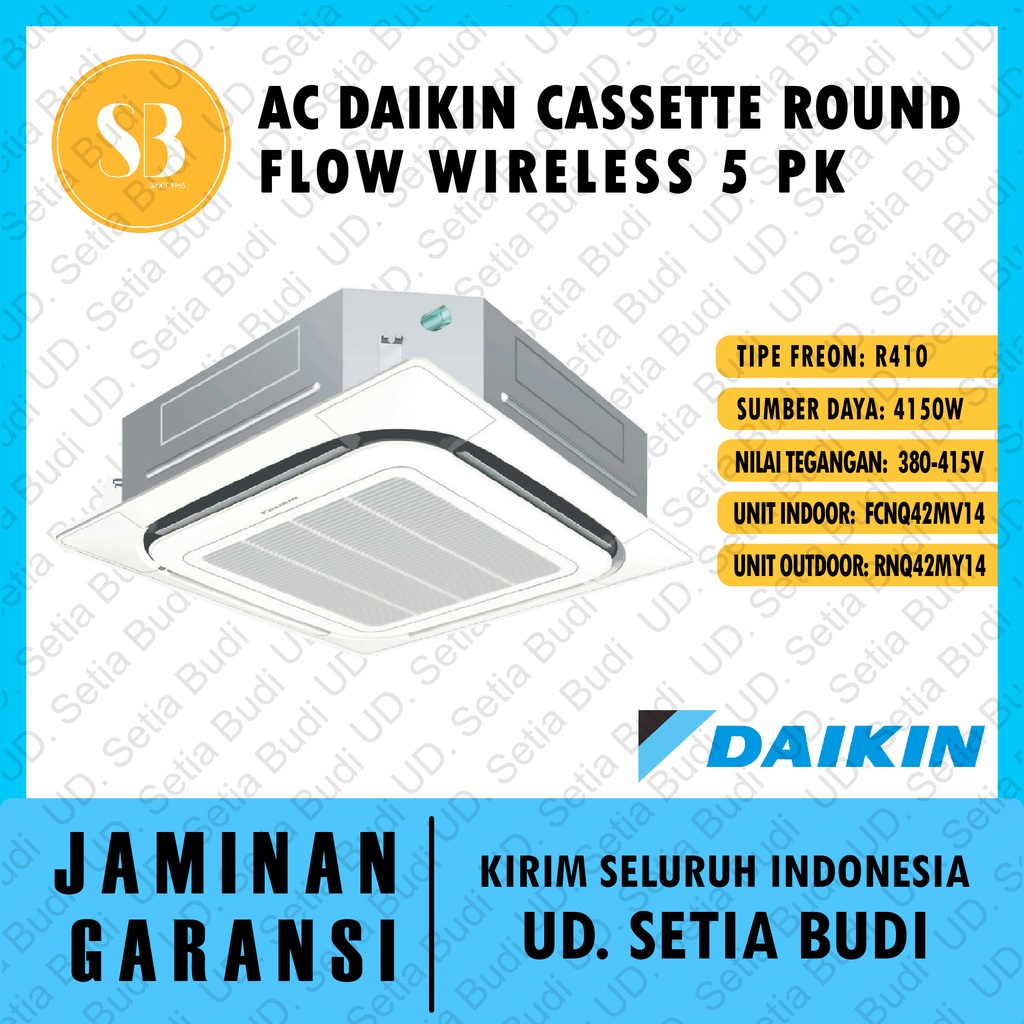 AC Daikin Cassette Wireless 5 PK