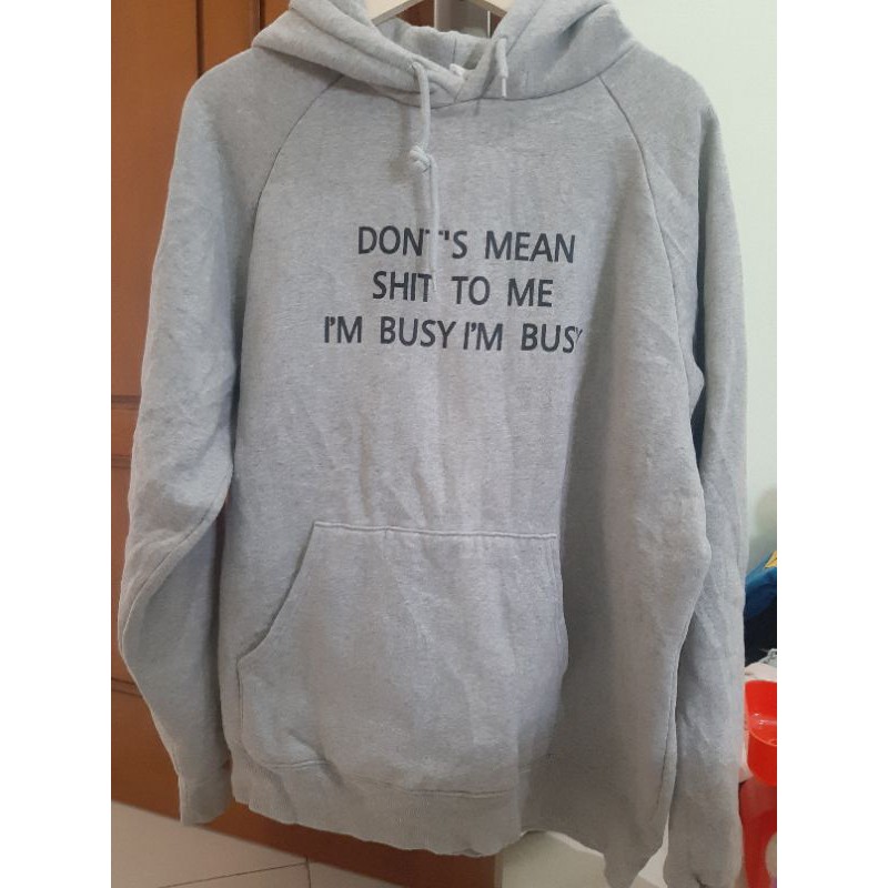 Hoodie oversize tebal tulisan simpel Acover second