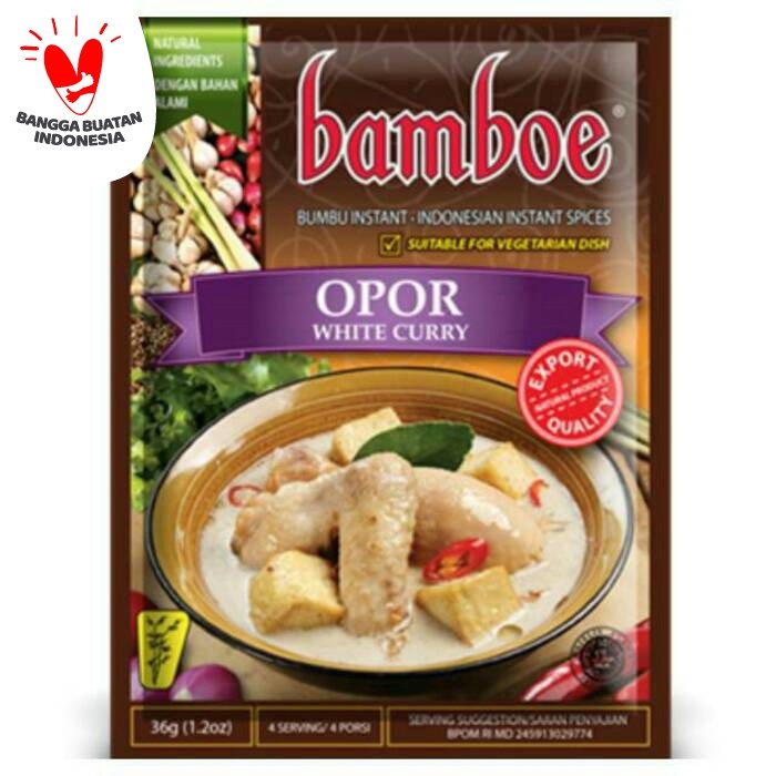 

Instan-Masak-Bumbu- Bamboe Opor Ayam 36 Gr(1,2Oz) -Bumbu-Masak-Instan.