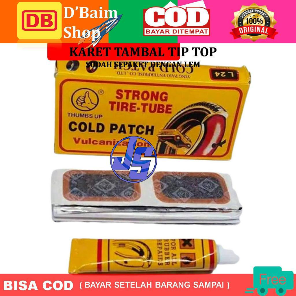 Termurah,,,,,, ! Tambal Ban Tip Top Cold Patch pacific  24 PCS Untuk Sepeda dan Motor